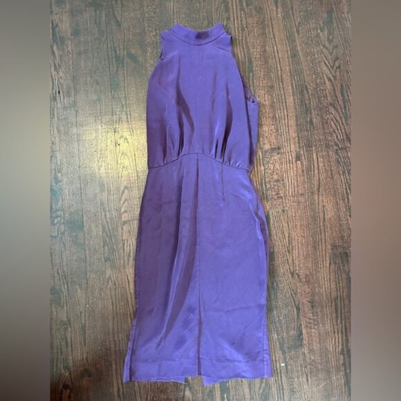 100% Silk Tamara Mellon Midi Dress Size 4 - Picture 12 of 12